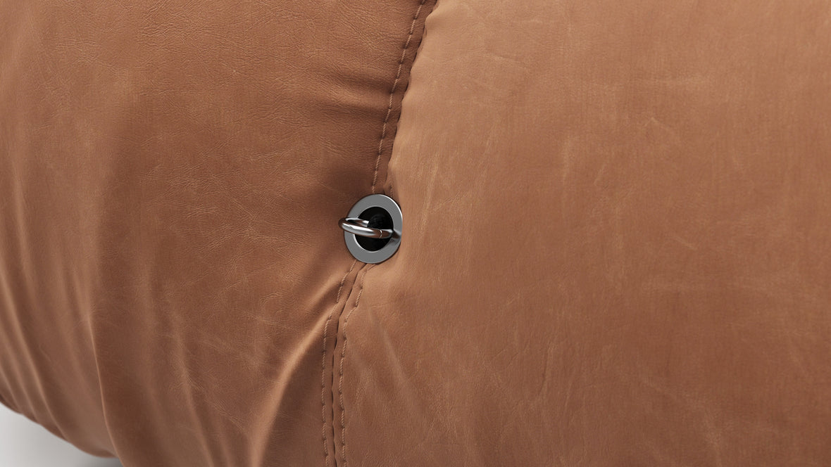 Bellini Ottoman - Mario Bellini Ottoman, Tan Vegan Leather