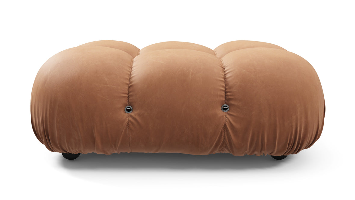 Bellini Ottoman - Mario Bellini Ottoman, Tan Vegan Leather