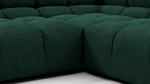 Tufty - Tufty Sectional, U Shape, Forest Green Chenille