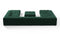 Tufty - Tufty Sectional, U Shape, Forest Green Chenille