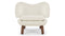 Pelican - Pelican Lounge Chair, White Sherpa and Walnut
