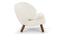 Pelican - Pelican Lounge Chair, White Sherpa and Walnut