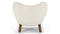 Pelican - Pelican Lounge Chair, White Sherpa and Walnut