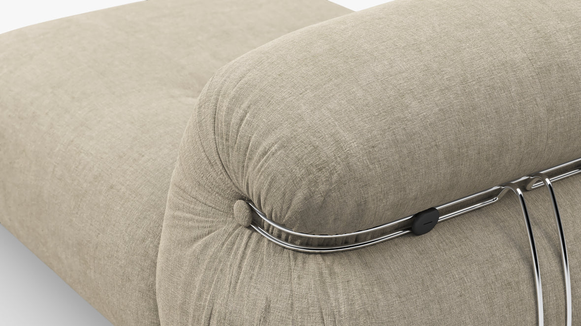 Soriana - Soriana Deep Lounge Chair, Beige Gray Chenille