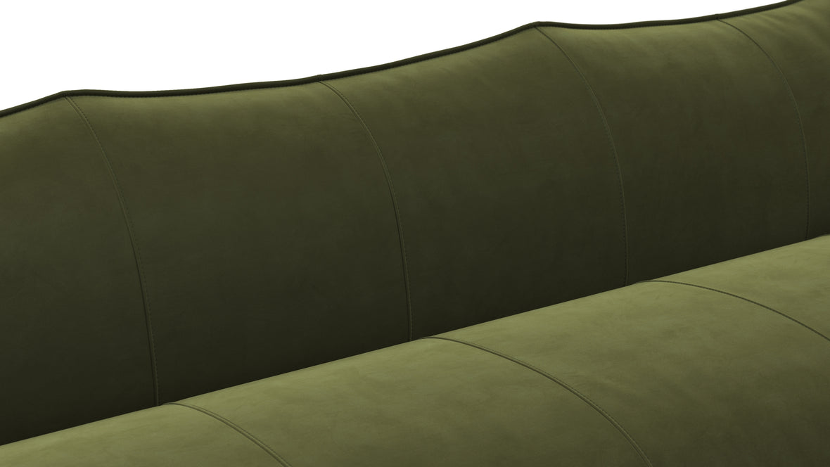 Bambole - Mario Bellini Bambole Three Seater Sofa, Thyme Luxe Velvet