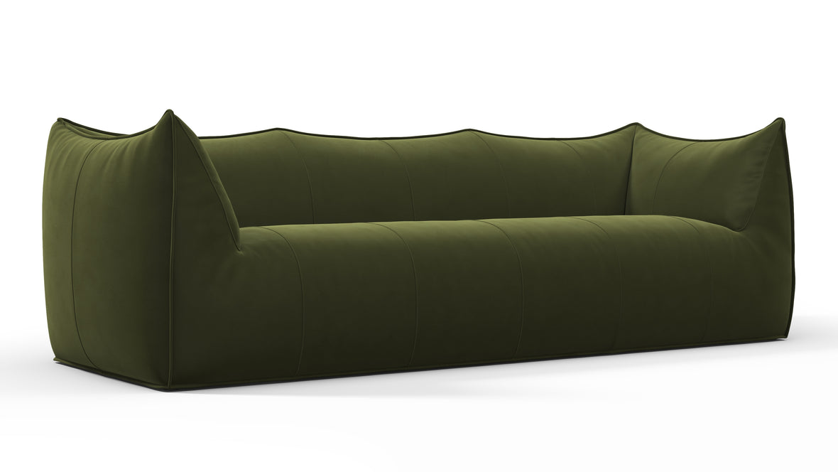 Bambole - Mario Bellini Bambole Three Seater Sofa, Thyme Luxe Velvet