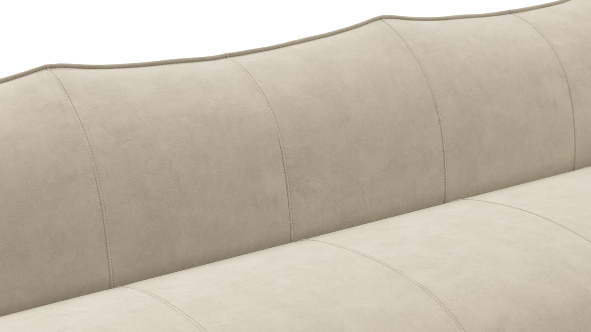 Bambole - Mario Bellini Bambole Three Seater Sofa, Eggshell Vegan Suede