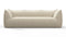 Bambole - Mario Bellini Bambole Three Seater Sofa, Eggshell Vegan Suede