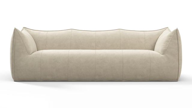 Bambole - Mario Bellini Bambole Three Seater Sofa, Eggshell Vegan Suede