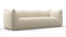 Bambole - Mario Bellini Bambole Three Seater Sofa, Eggshell Vegan Suede