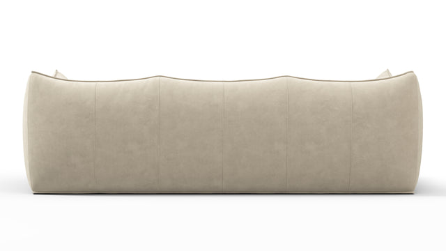 Bambole - Mario Bellini Bambole Three Seater Sofa, Eggshell Vegan Suede