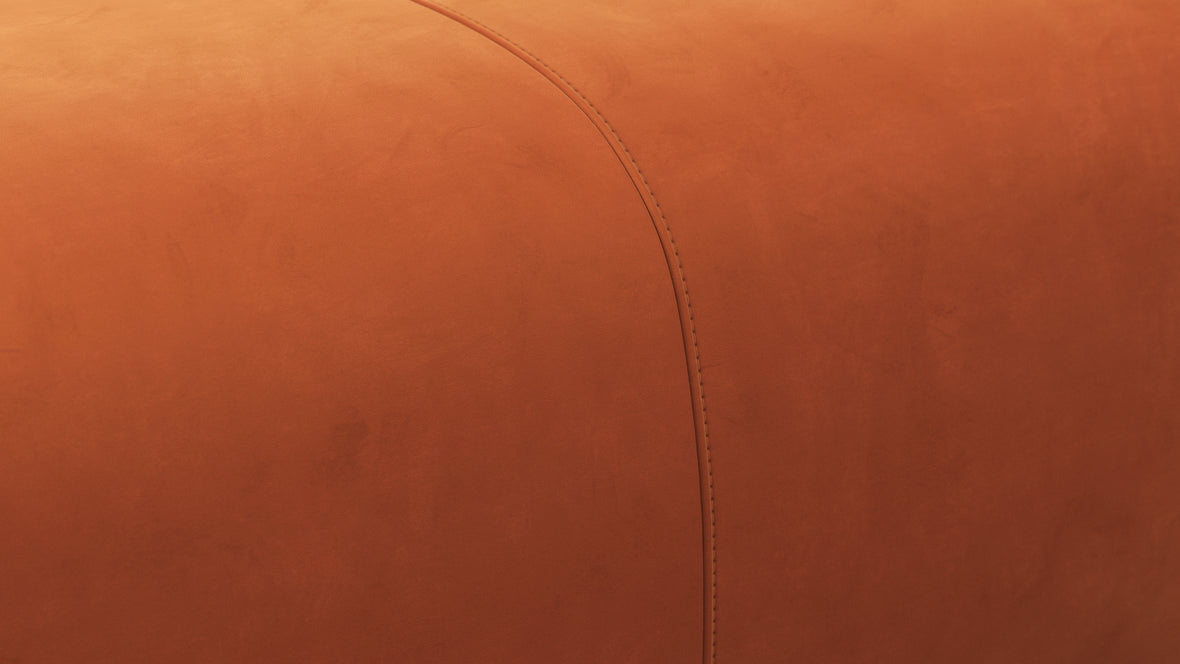Bambole - Mario Bellini Bambole Ottoman, Apricot Velvet