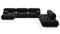 Bellini Large Sectional - Mario Bellini Large Sectional, Right Corner, Black Boucle