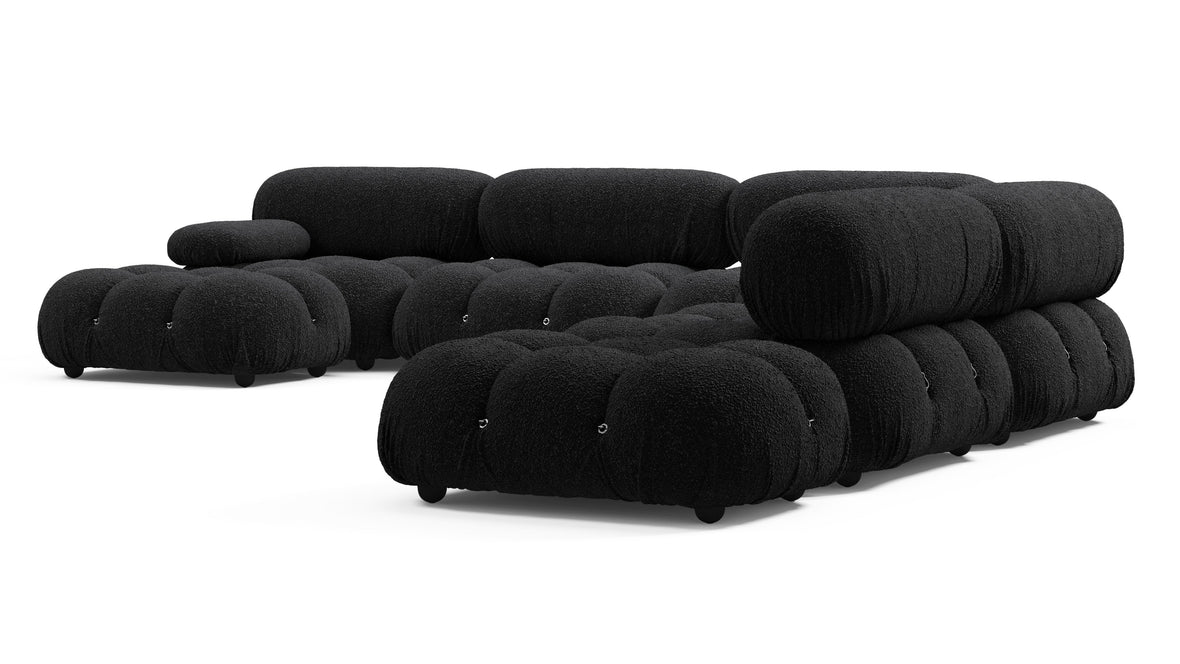 Bellini Large Sectional - Mario Bellini Large Sectional, Right Corner, Black Boucle