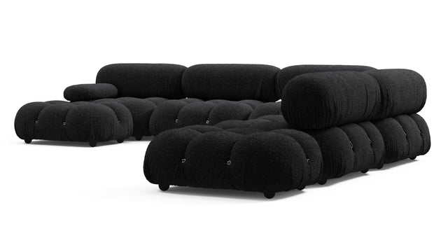 Bellini Large Sectional - Mario Bellini Large Sectional, Right Corner, Black Boucle