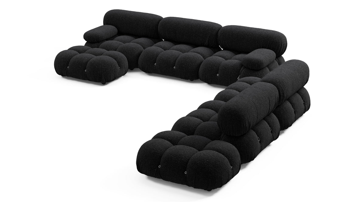 Bellini Large Sectional - Mario Bellini Large Sectional, Right Corner, Black Boucle
