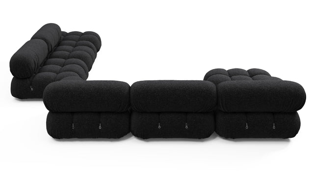 Bellini Large Sectional - Mario Bellini Large Sectional, Right Corner, Black Boucle