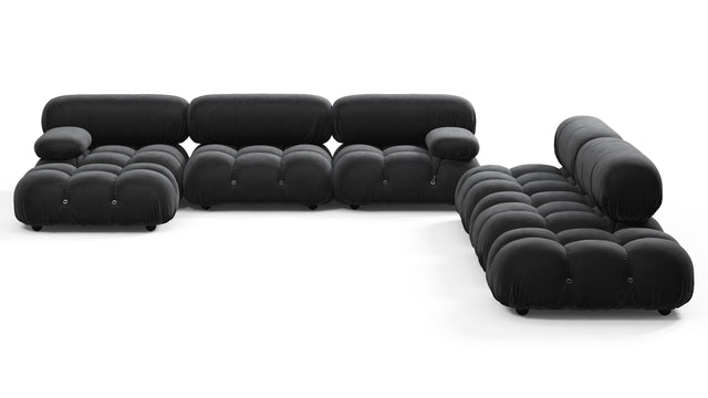 Bellini Large Sectional - Mario Bellini Large Sectional, Right Corner, Black Velvet
