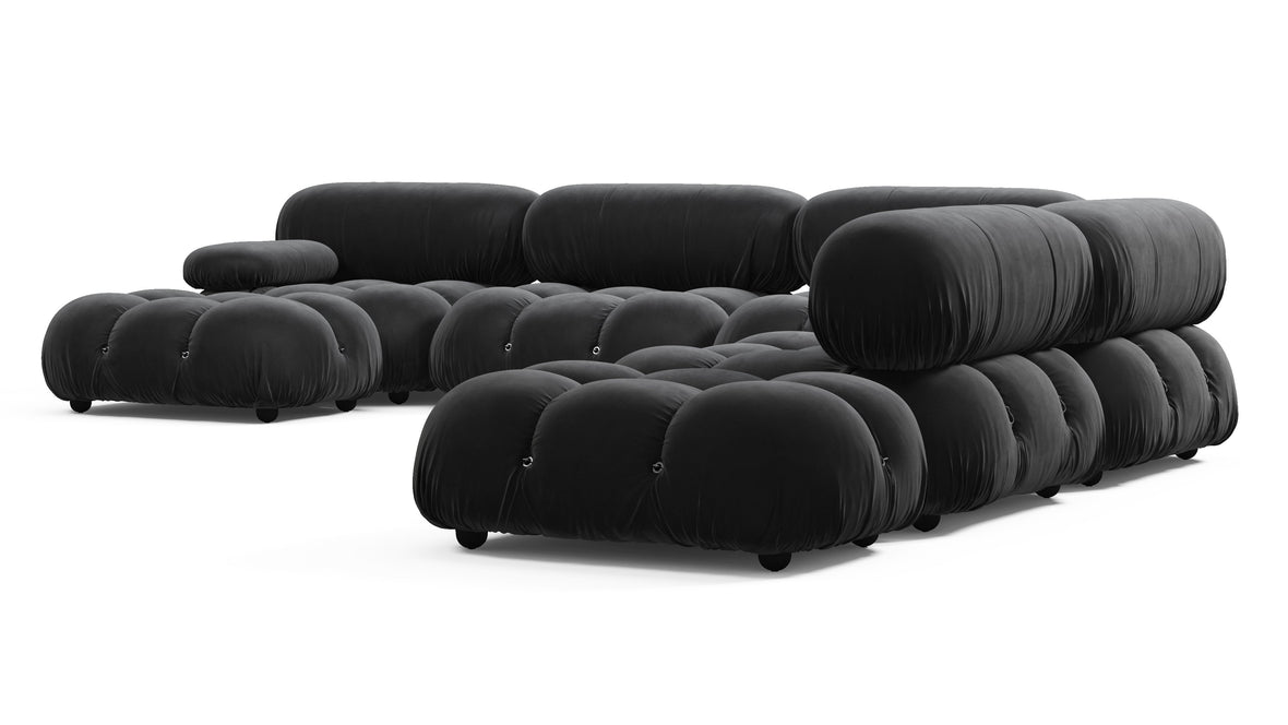 Bellini Large Sectional - Mario Bellini Large Sectional, Right Corner, Black Velvet