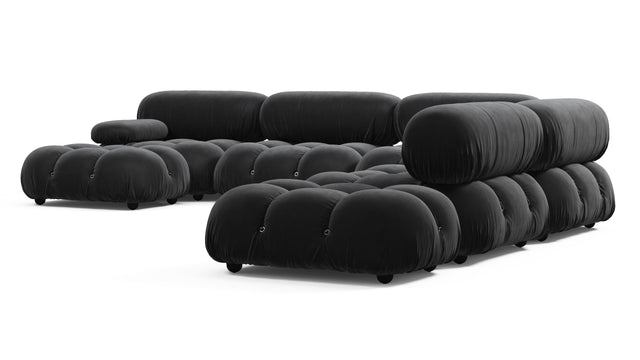 Bellini Large Sectional - Mario Bellini Large Sectional, Right Corner, Black Velvet