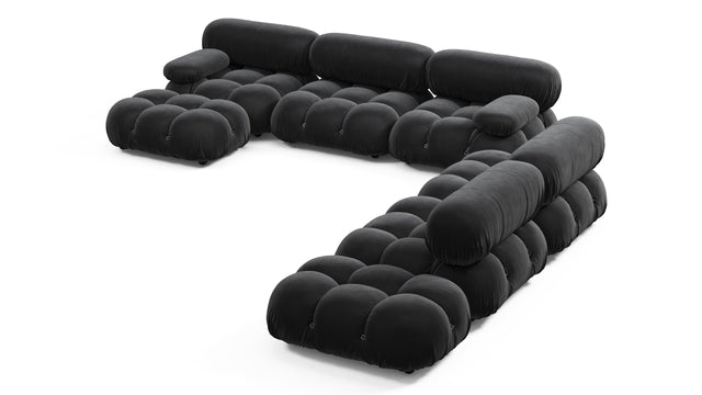 Bellini Large Sectional - Mario Bellini Large Sectional, Right Corner, Black Velvet