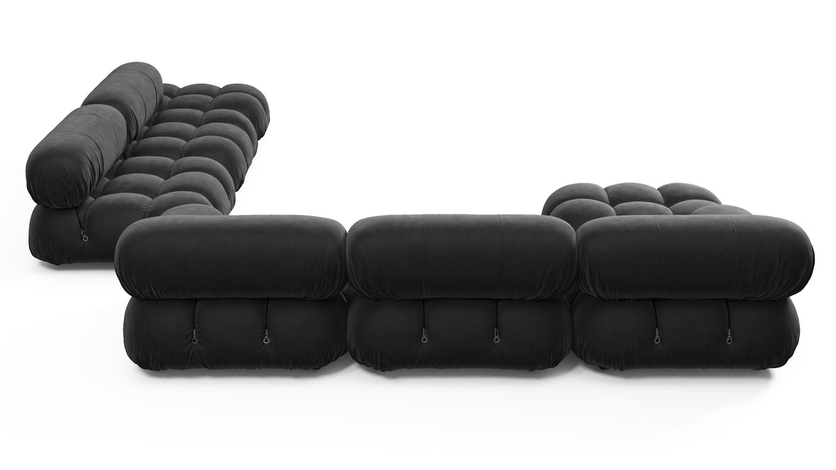 Bellini Large Sectional - Mario Bellini Large Sectional, Right Corner, Black Velvet