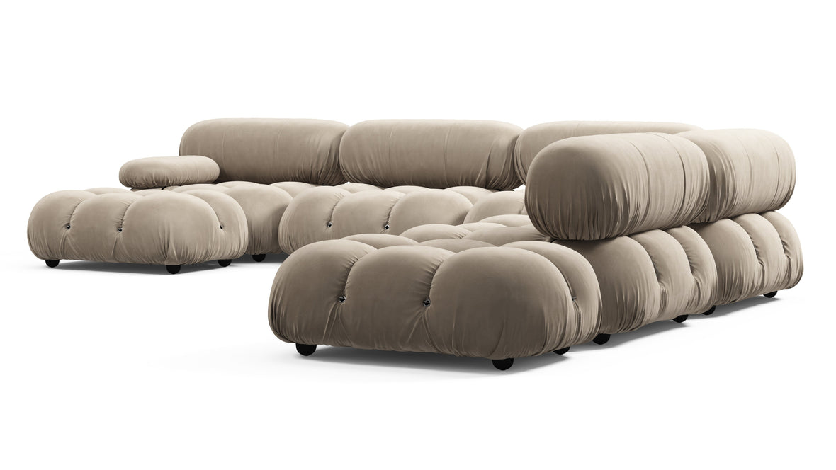 Bellini Large Sectional - Mario Bellini Large Sectional, Right Corner, Greige Velvet