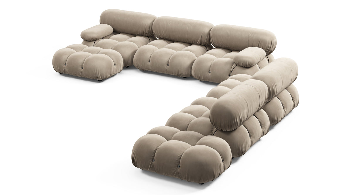 Bellini Large Sectional - Mario Bellini Large Sectional, Right Corner, Greige Velvet