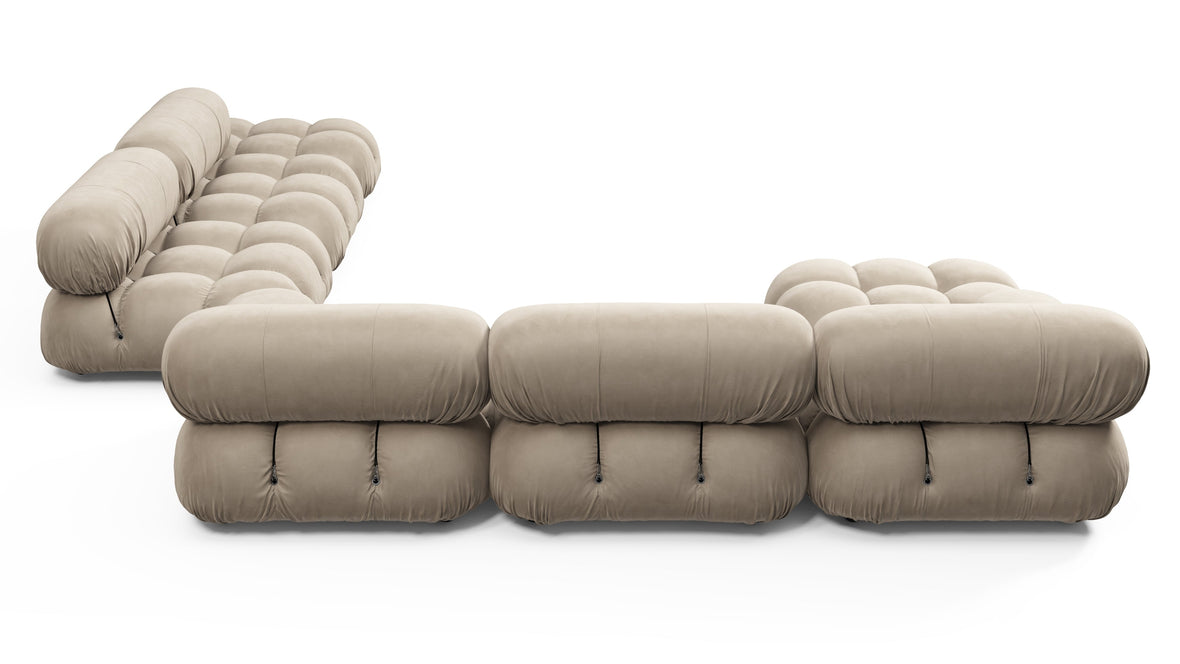 Bellini Large Sectional - Mario Bellini Large Sectional, Right Corner, Greige Velvet