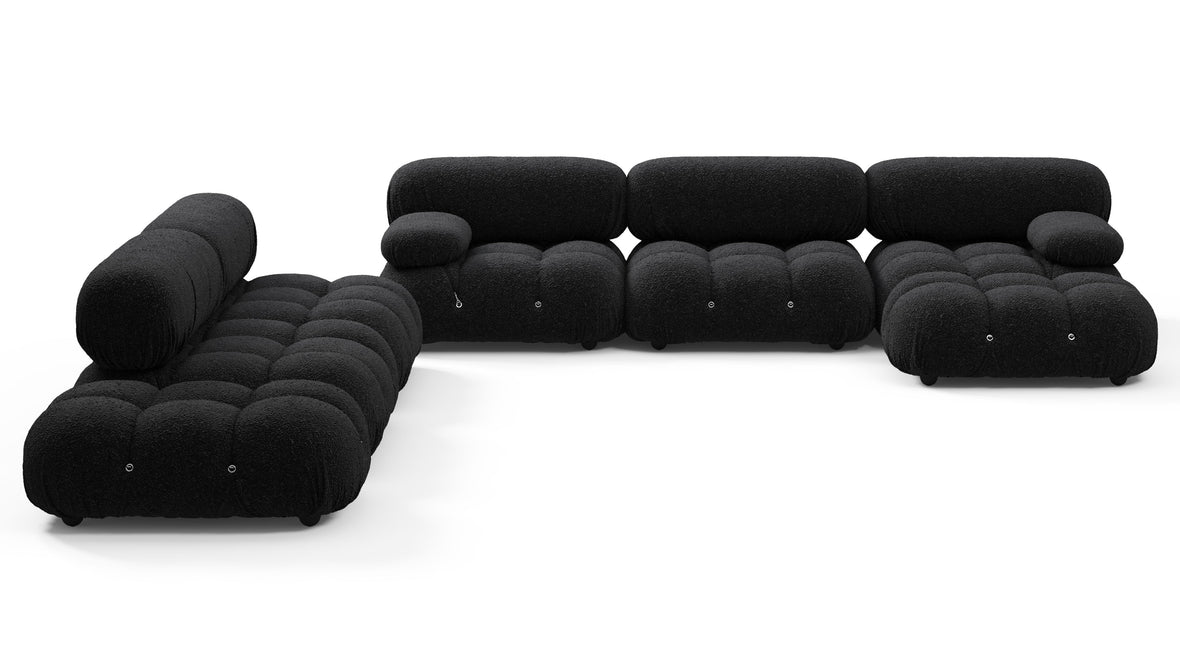 Bellini Large Sectional - Mario Bellini Large Sectional, Left Corner, Black Boucle