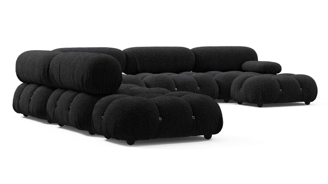 Bellini Large Sectional - Mario Bellini Large Sectional, Left Corner, Black Boucle