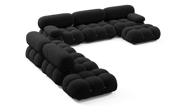 Bellini Large Sectional - Mario Bellini Large Sectional, Left Corner, Black Boucle