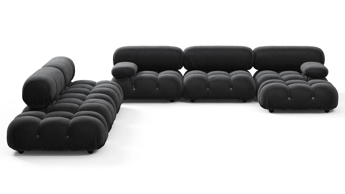 Bellini Large Sectional - Mario Bellini Large Sectional, Left Corner, Black Velvet