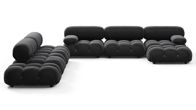 Bellini Large Sectional - Mario Bellini Large Sectional, Left Corner, Black Velvet
