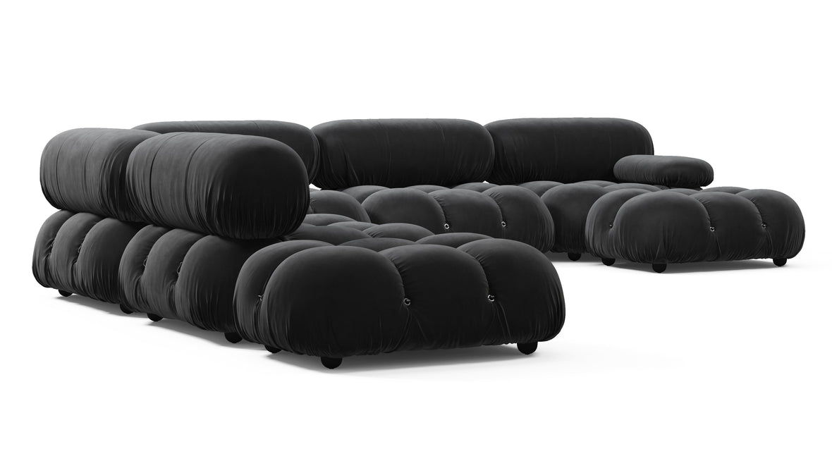 Bellini Large Sectional - Mario Bellini Large Sectional, Left Corner, Black Velvet
