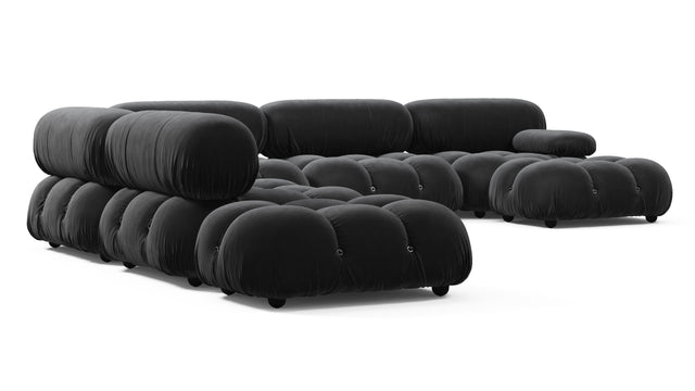 Bellini Large Sectional - Mario Bellini Large Sectional, Left Corner, Black Velvet