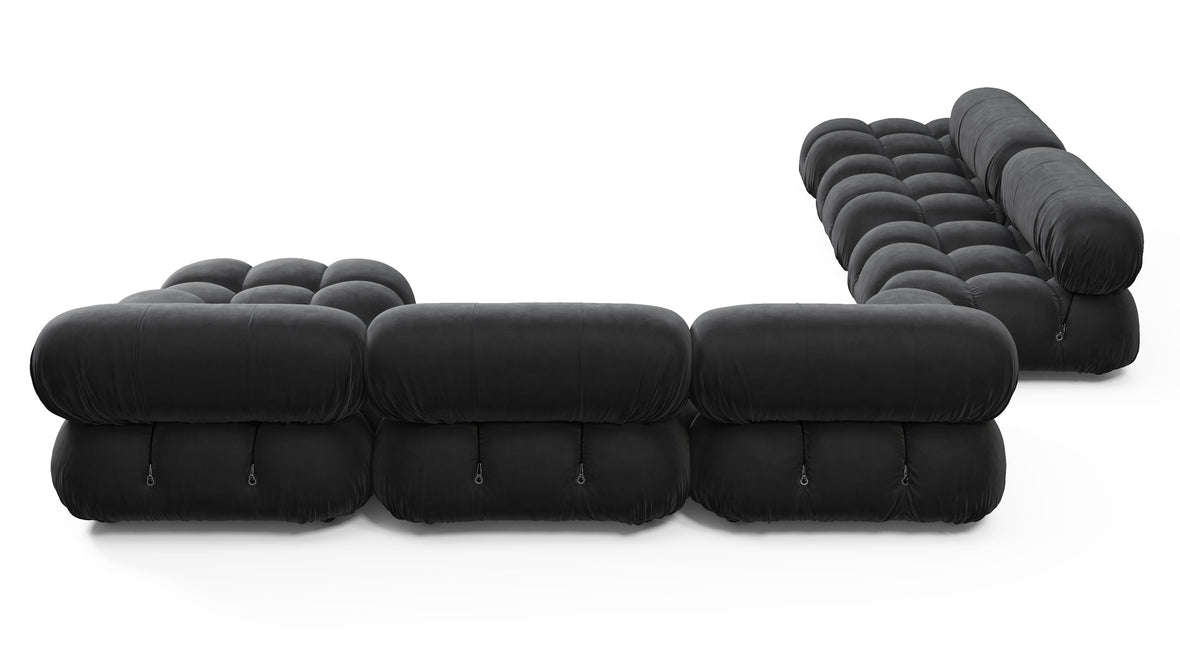 Bellini Large Sectional - Mario Bellini Large Sectional, Left Corner, Black Velvet
