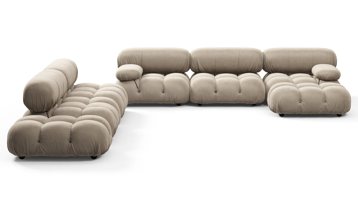 Bellini Large Sectional - Mario Bellini Large Sectional, Left Corner, Greige Velvet
