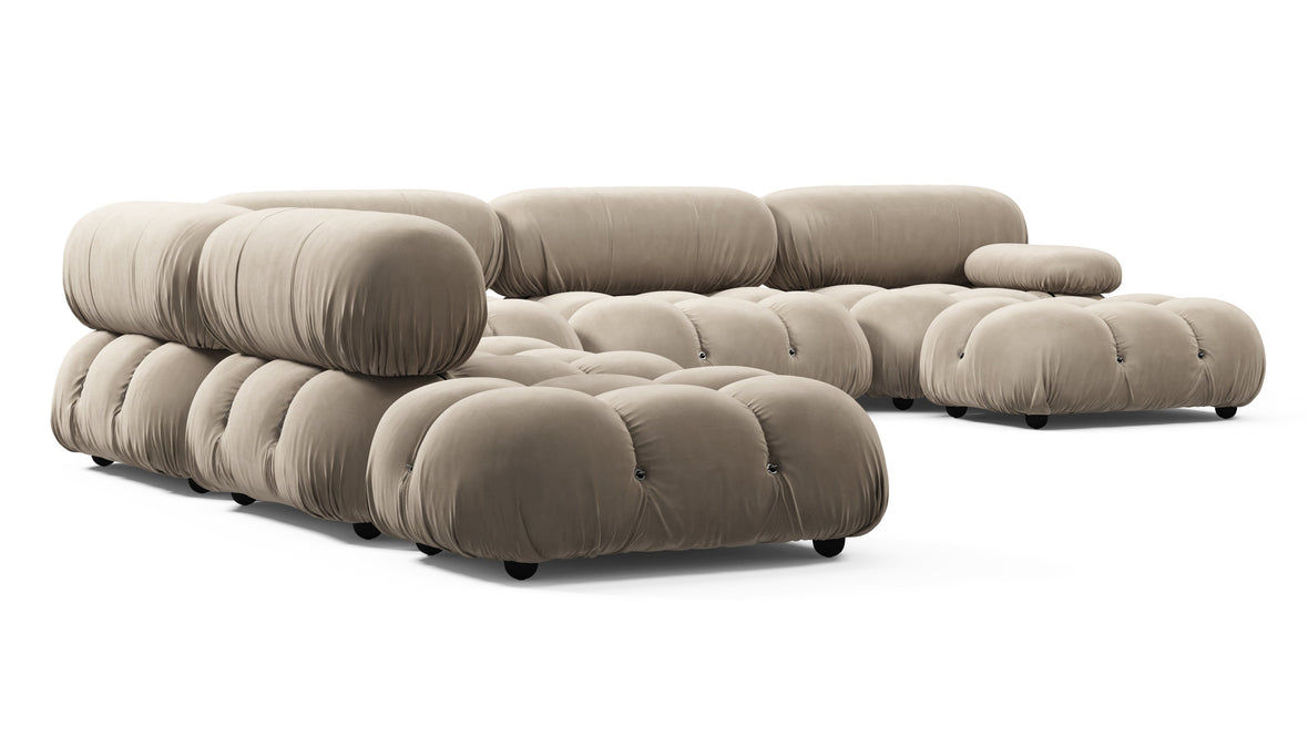 Bellini Large Sectional - Mario Bellini Large Sectional, Left Corner, Greige Velvet