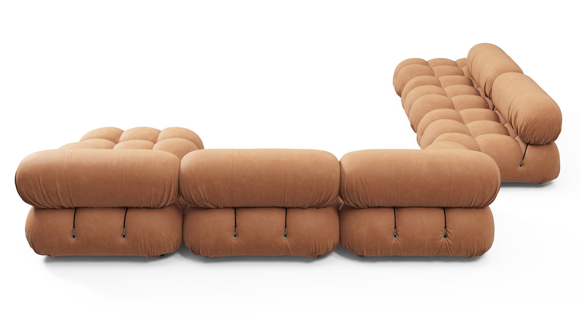 Bellini Large Sectional - Mario Bellini Large Sectional, Left Corner, Tan Vegan Leather