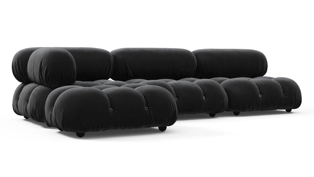 Bellini Sectional - Mario Bellini Sectional, Left Chaise, Black Velvet