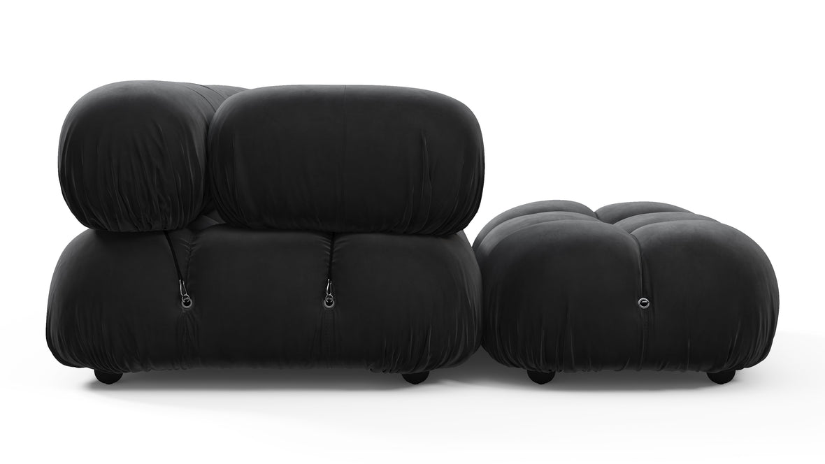 Bellini Sectional - Mario Bellini Sectional, Left Chaise, Black Velvet
