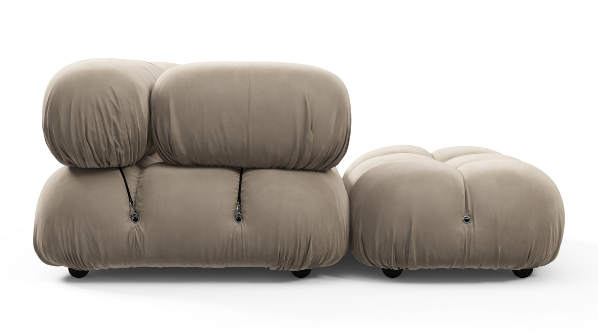 Bellini Sectional - Mario Bellini Sectional, Left Chaise, Greige Velvet