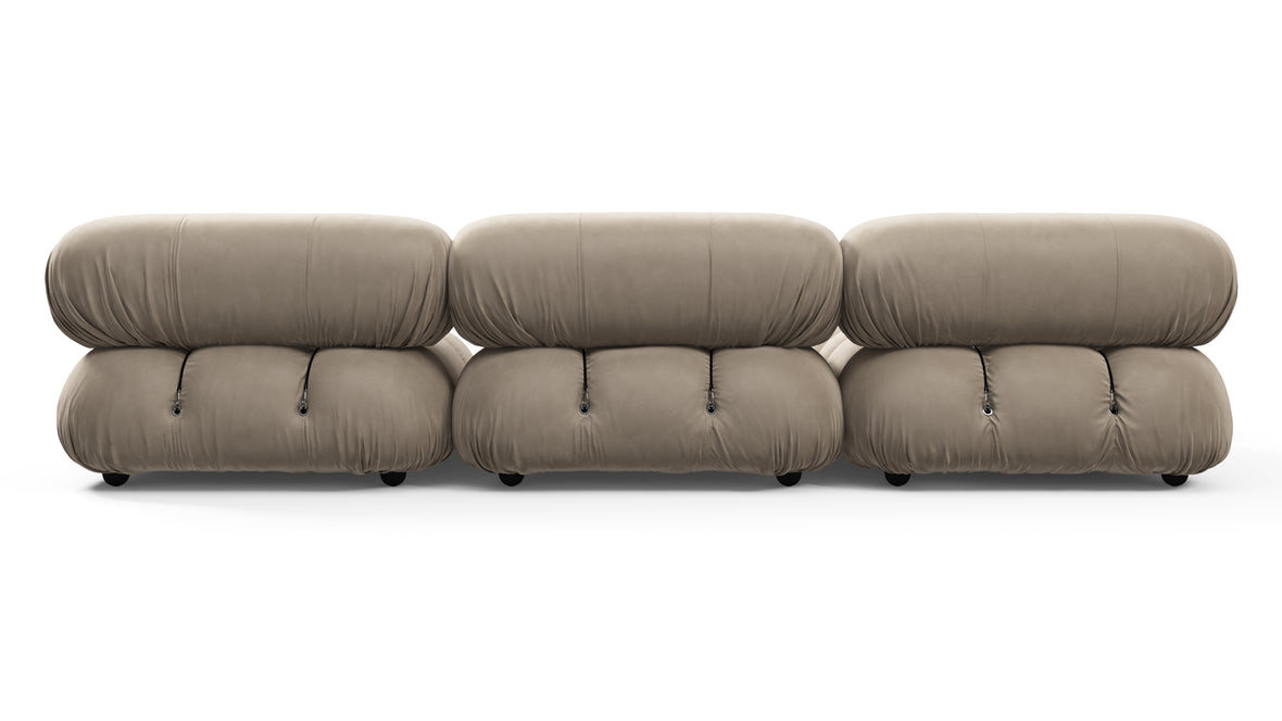 Bellini Sectional - Mario Bellini Sectional, Left Chaise, Greige Velvet