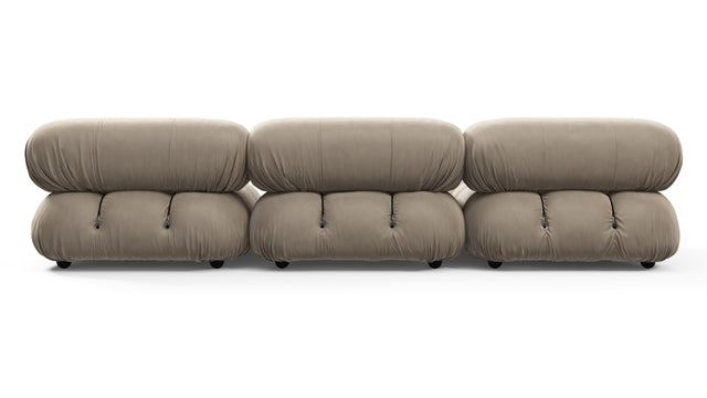 Bellini Sectional - Mario Bellini Sectional, Left Chaise, Greige Velvet