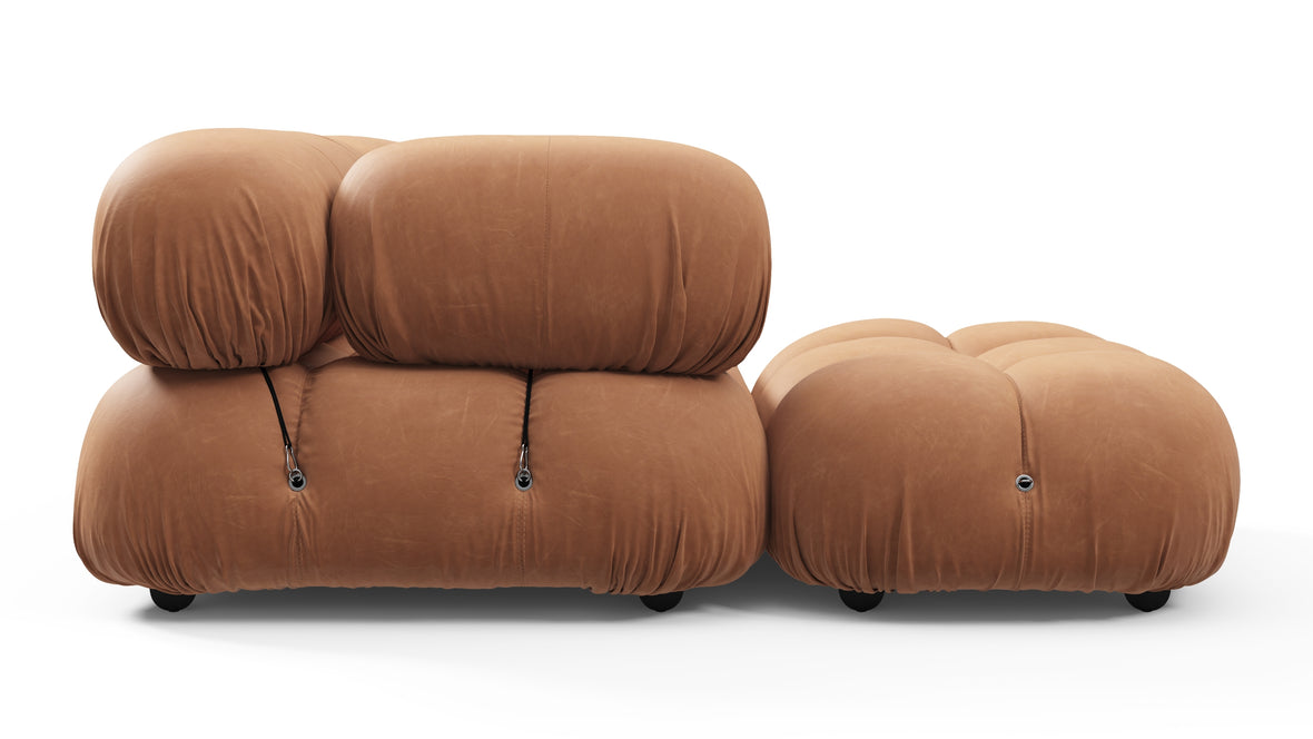 Bellini Sectional - Mario Bellini Sectional, Left Chaise, Tan Vegan Leather