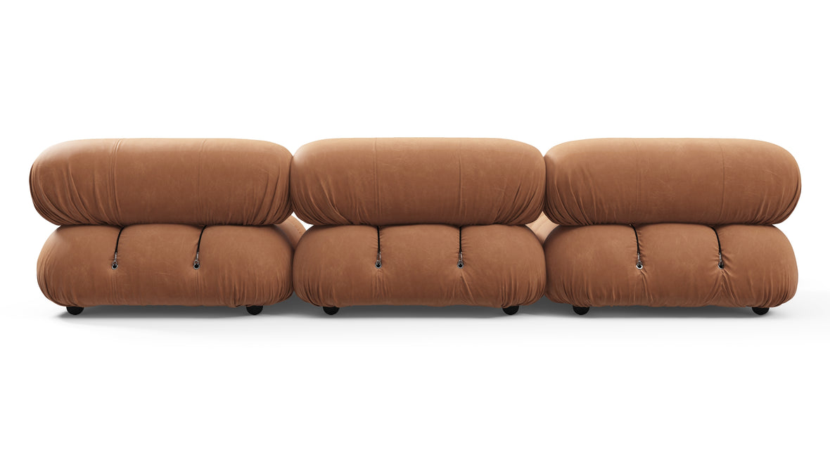Bellini Sectional - Mario Bellini Sectional, Left Chaise, Tan Vegan Leather