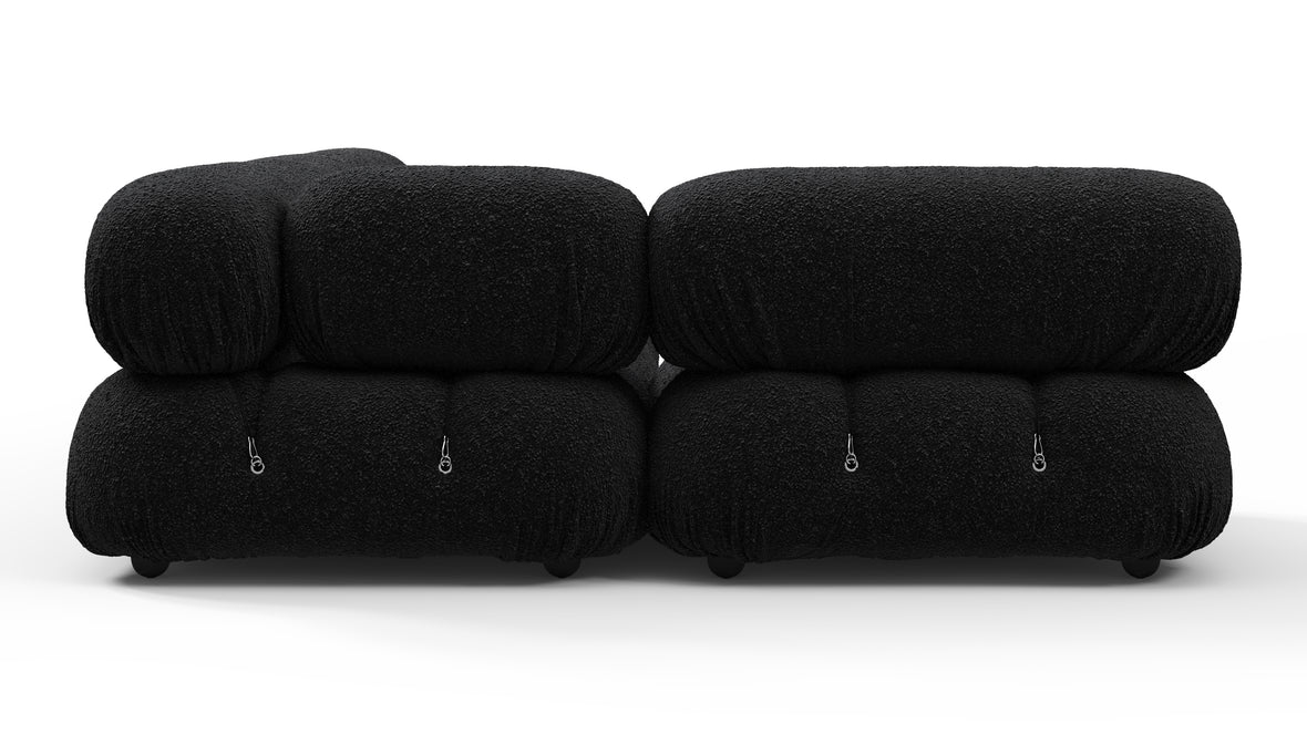 Bellini Sectional - Mario Bellini Sectional, Left Corner, Black Boucle