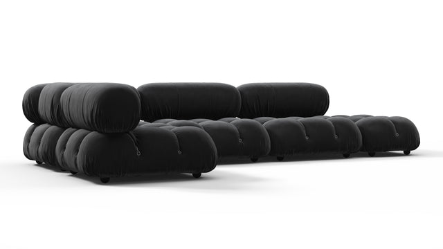 Bellini Sectional - Mario Bellini Sectional, Left Corner, Black Velvet