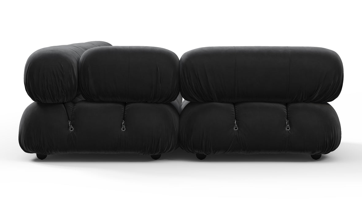Bellini Sectional - Mario Bellini Sectional, Left Corner, Black Velvet